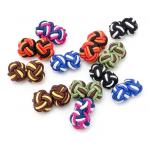 Multi Broad Spectrum Silk Knot Cufflinks.JPG